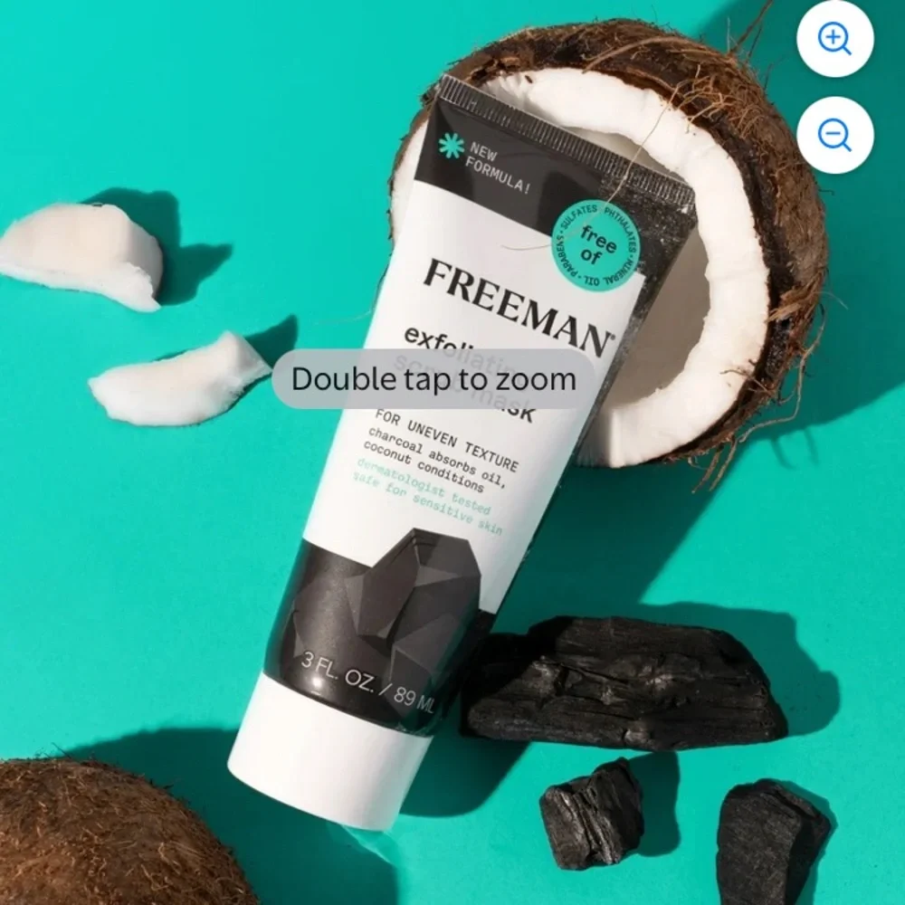 NWT Freeman Exfoliating Charcoal & Coconut Facial Scrub Mask